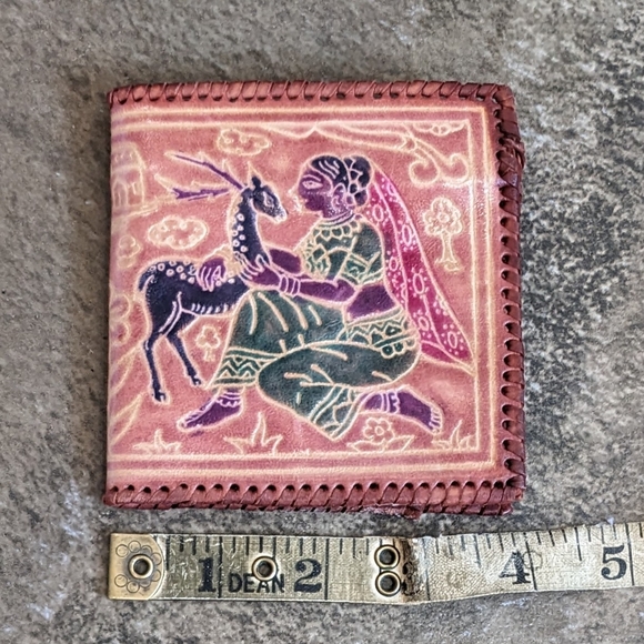 Leather Wallet Set Hand Made in India - Picture 4 of 9